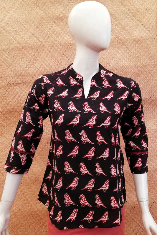 Block Printed  cotton Short Kurta