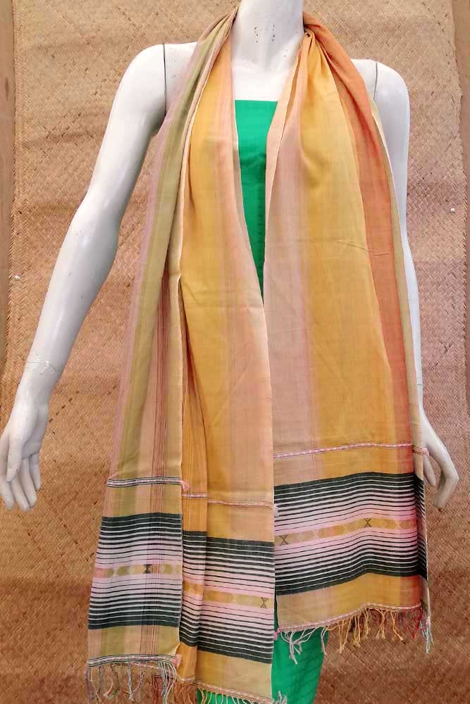 Elegant Woven Cotton Kutch Bhujodi stole