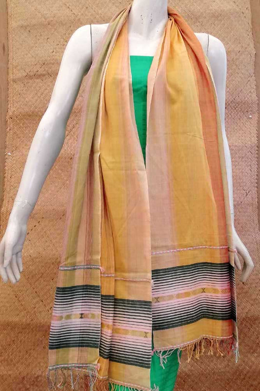 Elegant Woven Cotton Kutch Bhujodi stole