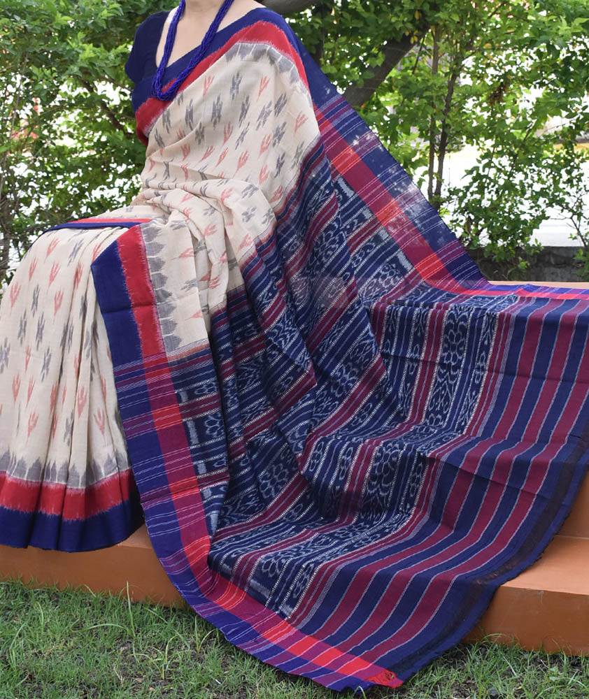 Elegant Handloom Orissa Ikkat Cotton Saree ( without BP)