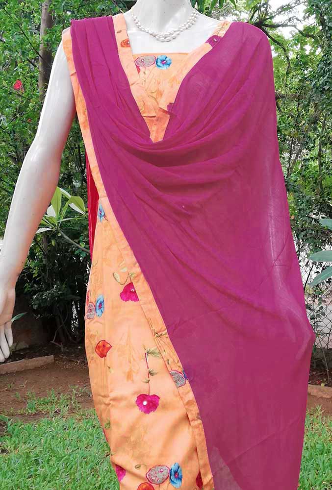 Elegant Rayon unstitched suit fabric