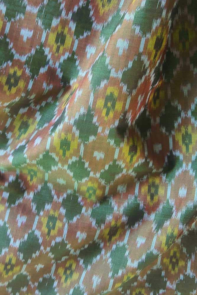 Ikkat Silk Cotton Fabric