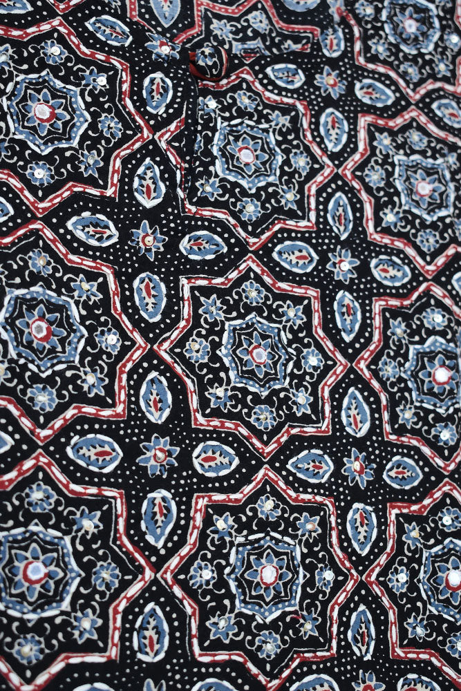 Beautiful Cotton Kurta with Tagai & Aari work & Embroidered Sequins  Size - 44