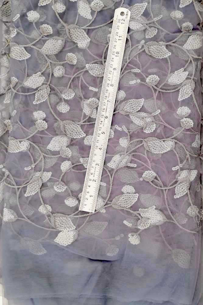 Fine Net Fabric with embroidery & sequin work