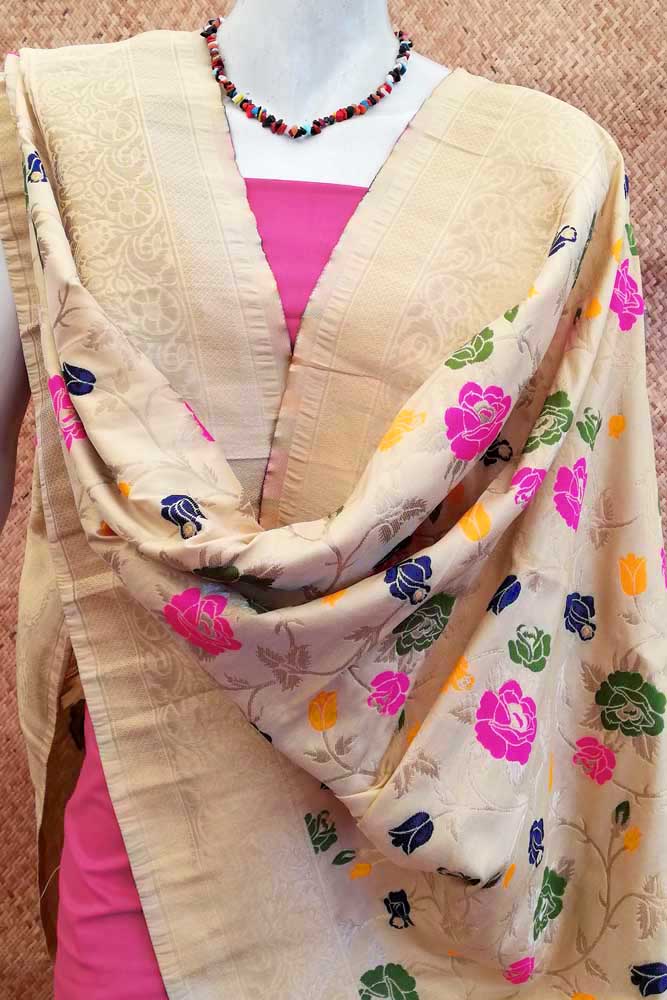 Woven Faux Silk Banarasi Dupatta