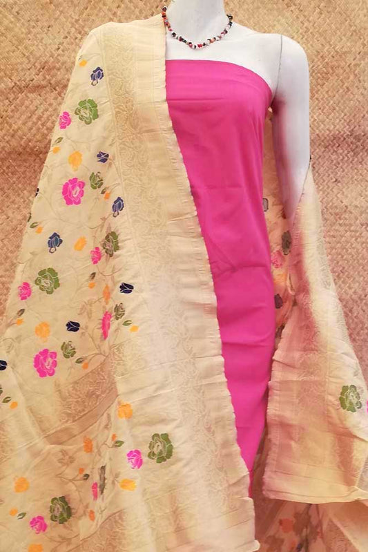 Woven Faux Silk Banarasi Dupatta