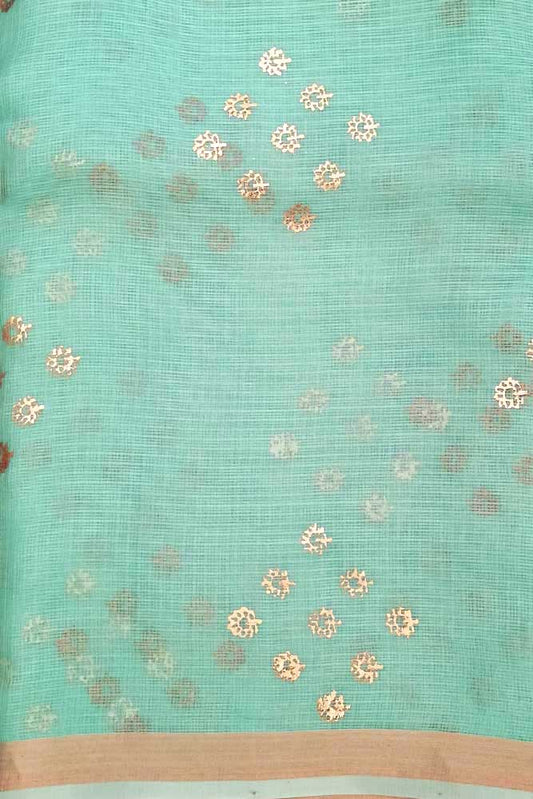 Kota Silk Fabric with Foil print