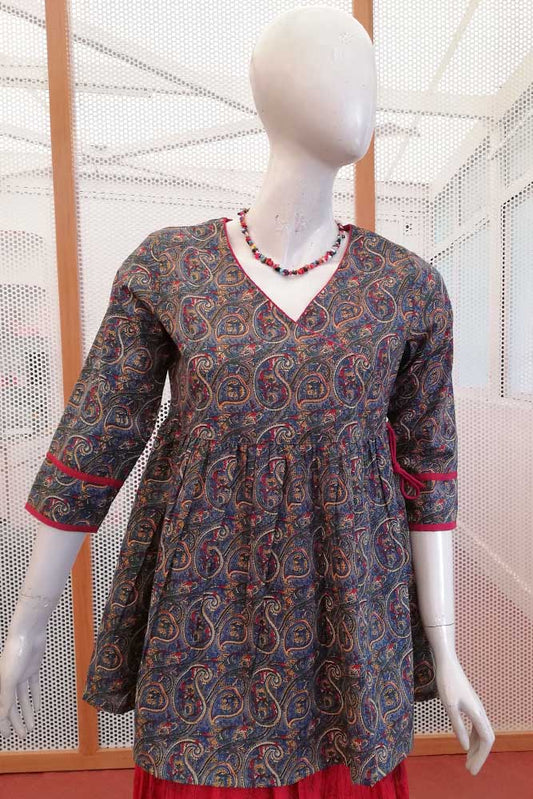 Elegant Cotton Short  Kurti/ Short Top