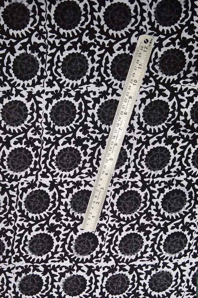 Block Printed Running Cotton Fabric