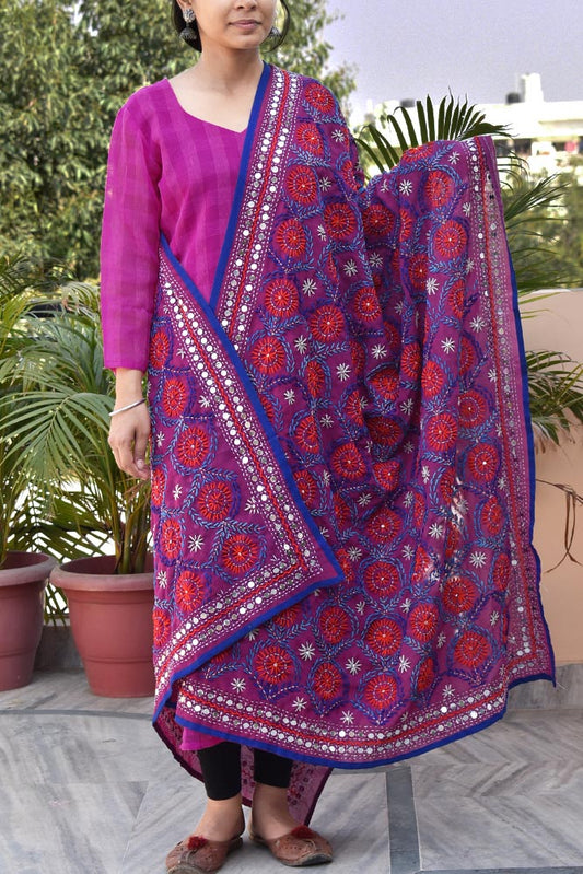 Gorgeous Hand Embroidered Georgette Dupatta