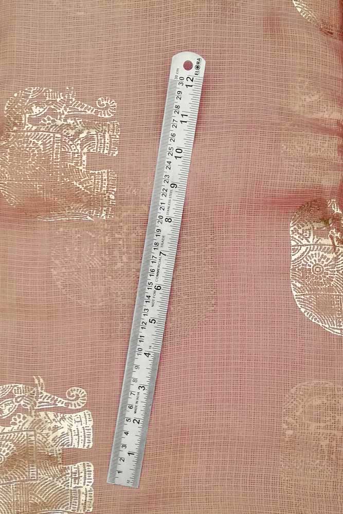 Kota Silk Fabric with Foil print