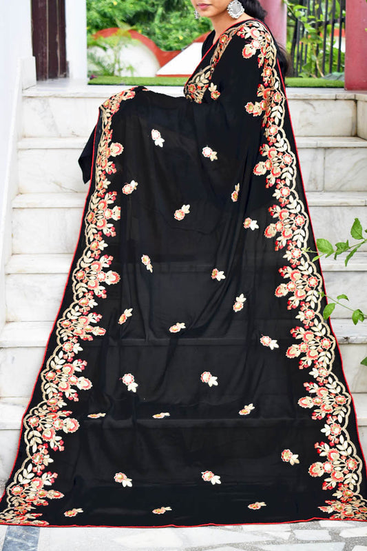 Beautiful Chinon Dupatta with embroidery