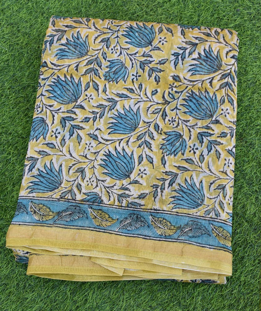 Beautiful Hand Block Printed Chanderi Saree