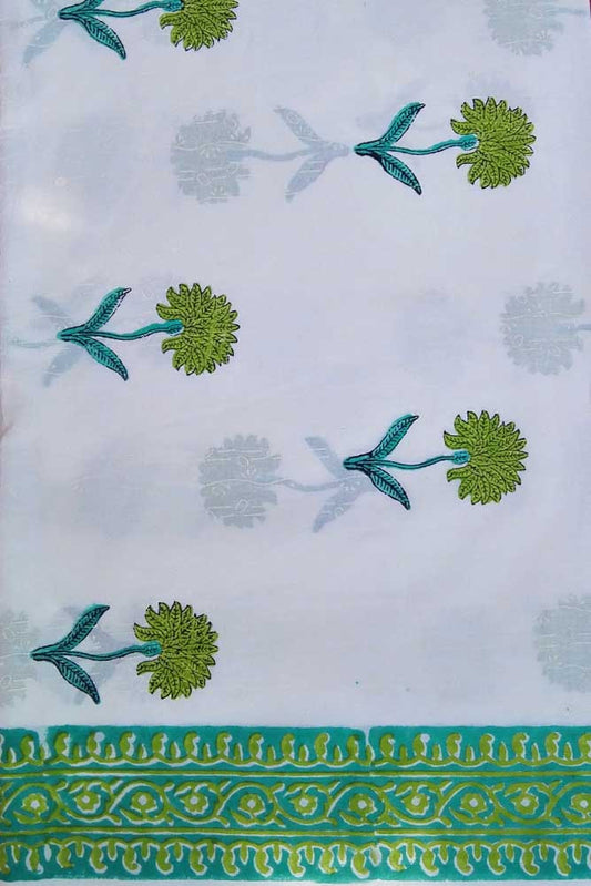 Block Printed Cotton Cut Fabric