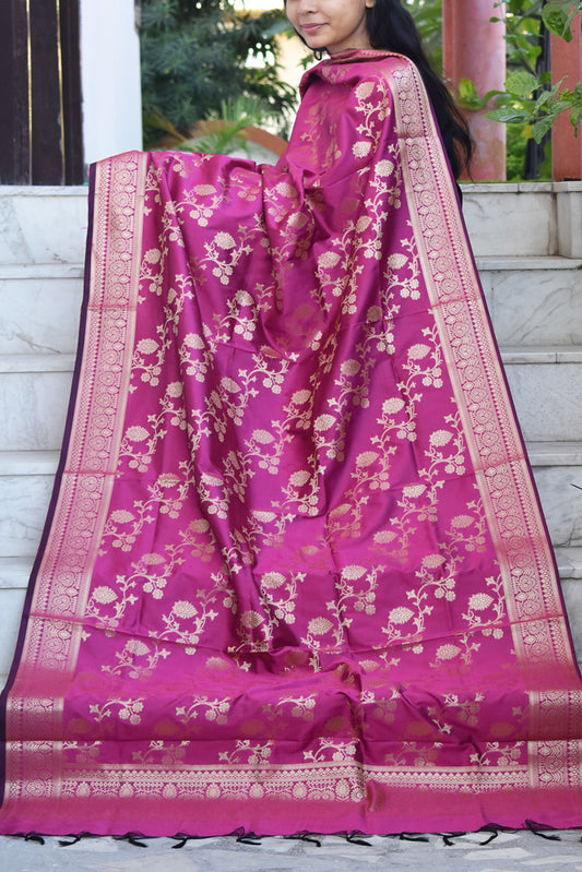 Beautiful Banarasi Dupatta with All over floral jaal
