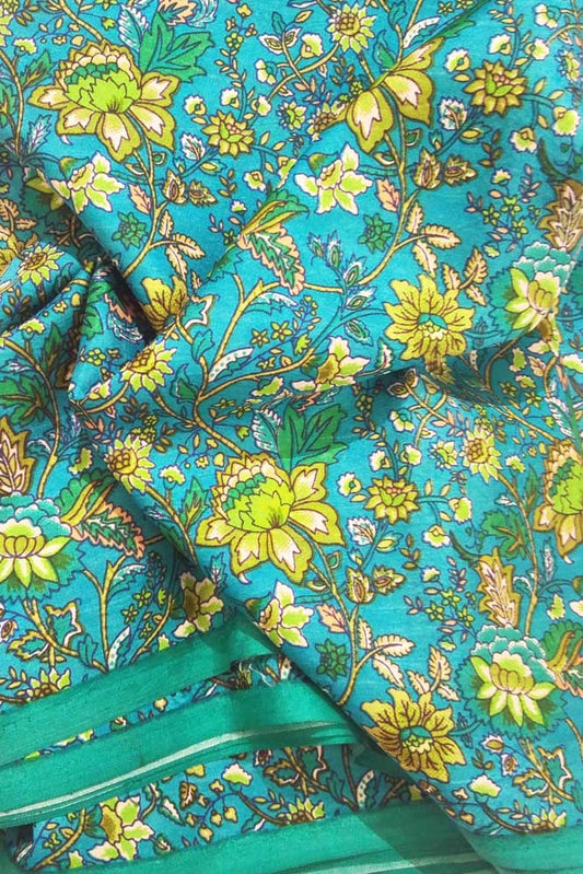 Fine silk fabric with screen print patterns