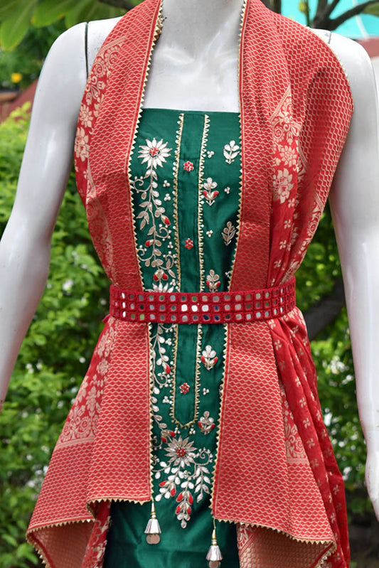 Handcrafted Mirror Work Kutchi Embroidery Dori Belt / Kamarbandh