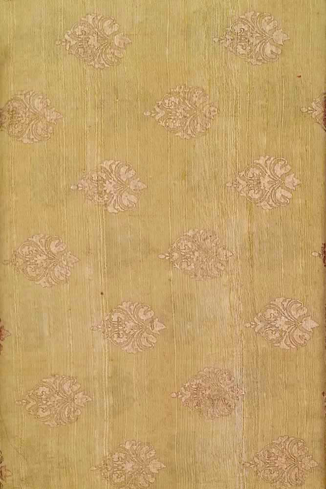 Dupion Silk fabric with Khadi Block print