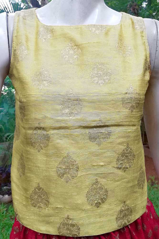 Elegant Raw Silk Choli / Long Blouse