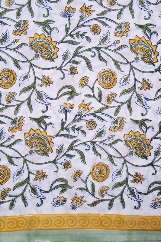 Hand Block Printed Running Cotton Fabric