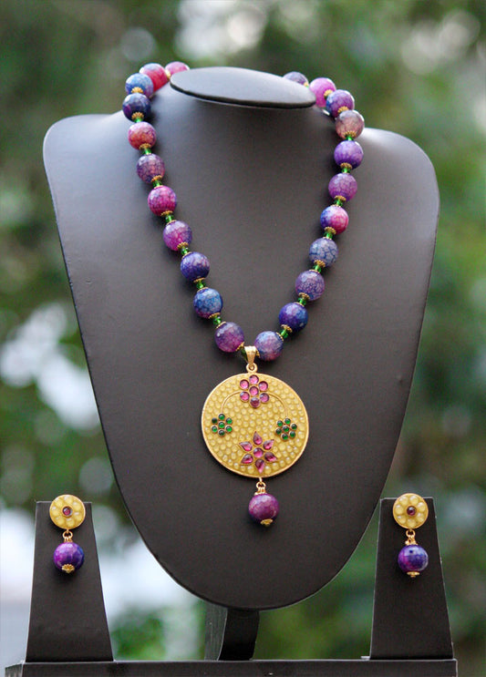 Stunning Designer Kundan & Polki Necklace Set