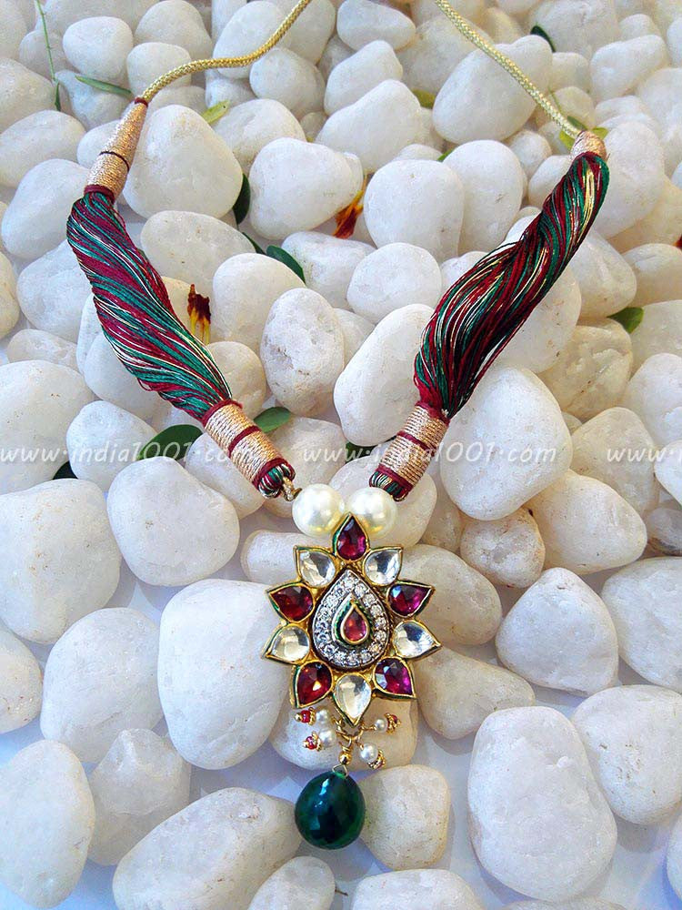 Gorgeous Kundan, AD & Pearl Necklace Set