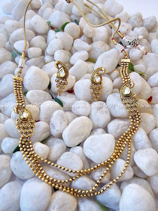 Elegant Kundan & Polki Necklace set