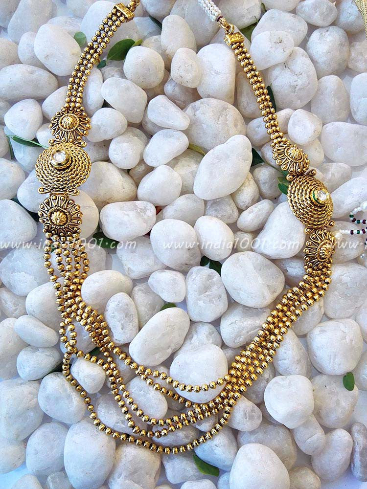 Elegant Pearl & Polki Necklace set