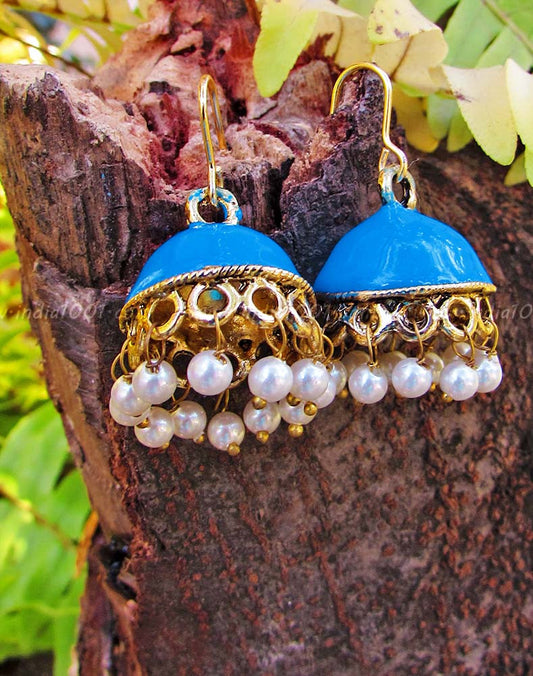 Elegant Meenakari Jhumka