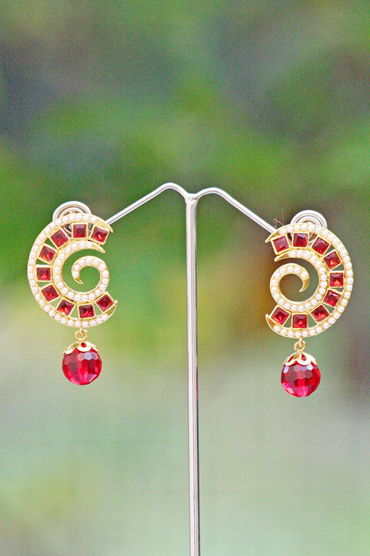 Stunning Polki & Pearl Earrings