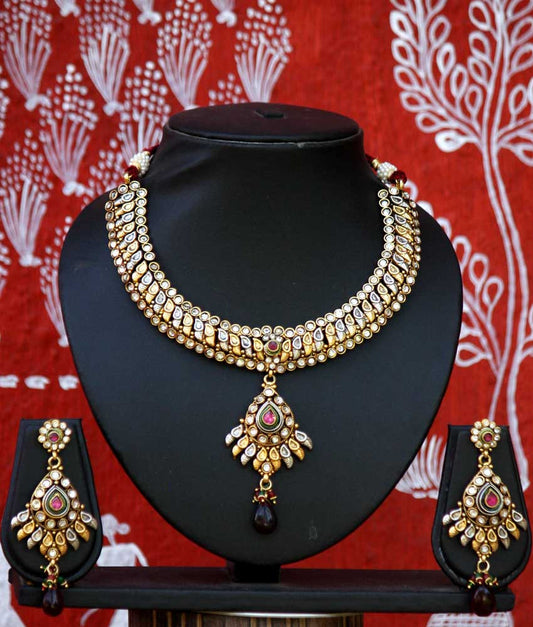 Designer Polki Necklace Set