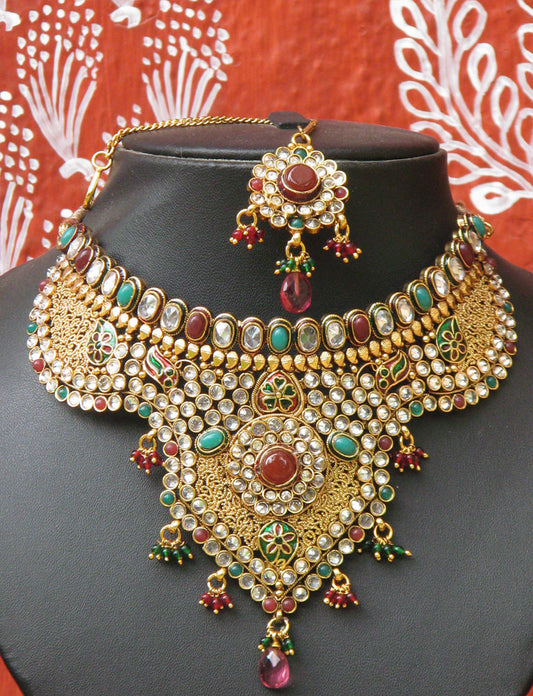 Stunning Pearl , Kundan and polki Choker Set