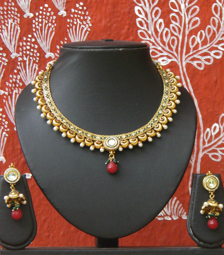 Designer Kundan, Pearl and Polki Set