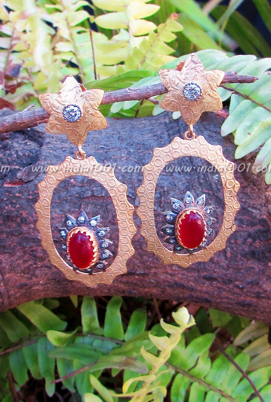 Elegant Earring in Matt Gold Finish