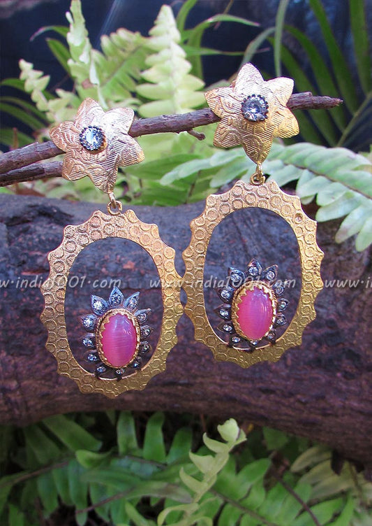 Elegant Earring in Matt Gold Finish