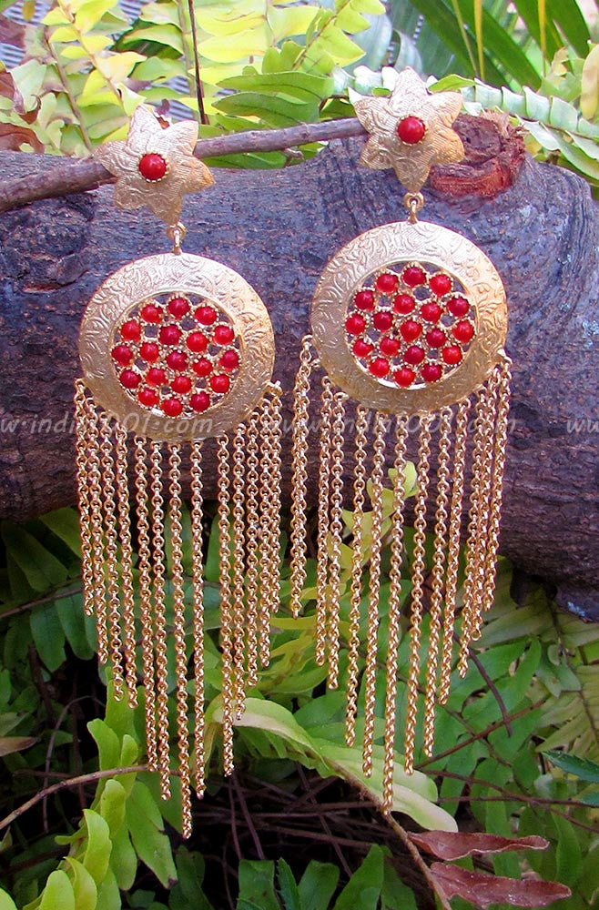 Elegant Earring in Matt Gold Finish