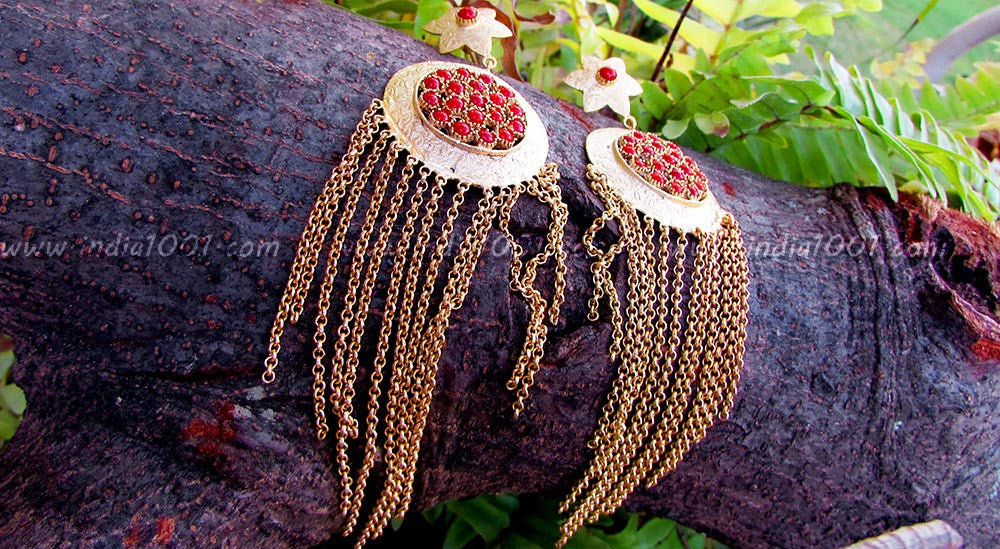 Elegant Earring in Matt Gold Finish