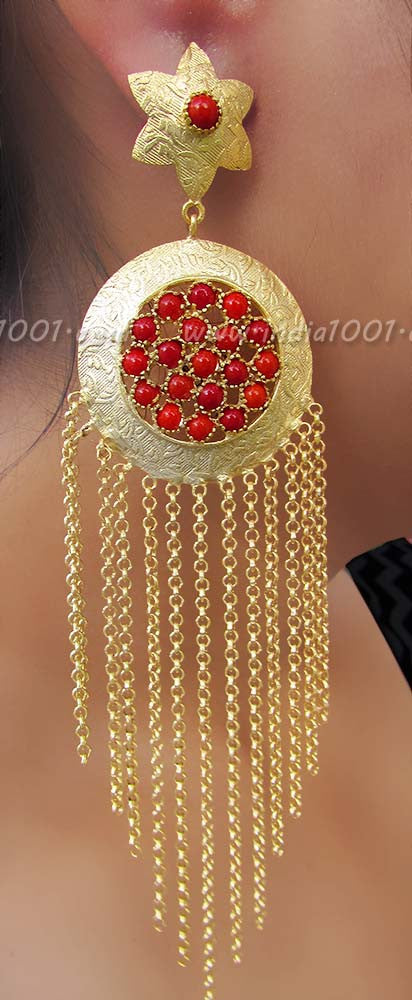 Elegant Earring in Matt Gold Finish