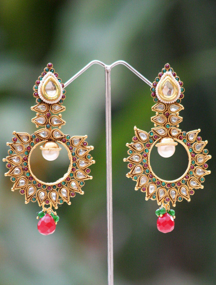 Stunning Polki & Kundan earrings