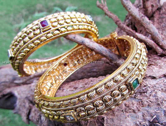 Openable  Kundan & Polki  Bangles(Kadas)