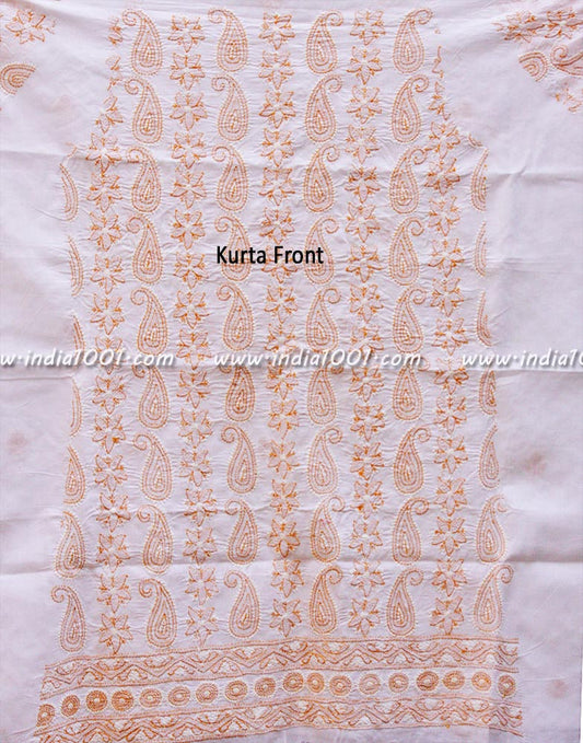 Hand  Embroidered Chikankari work fabric