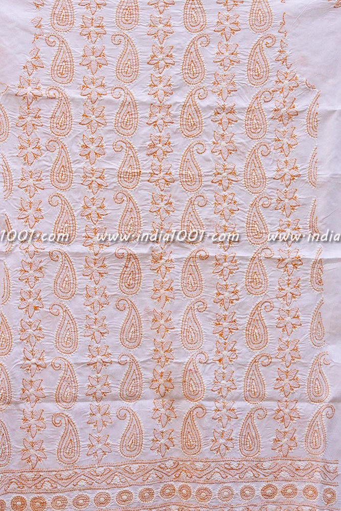 Hand  Embroidered Chikankari work fabric