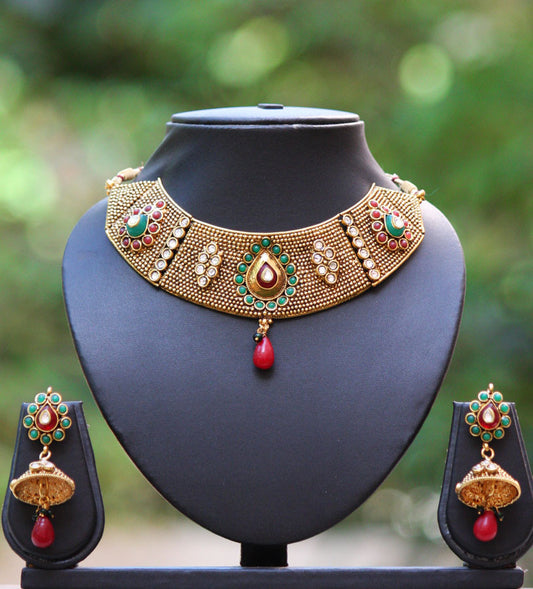 Stunning Polki & kundan Necklace Set