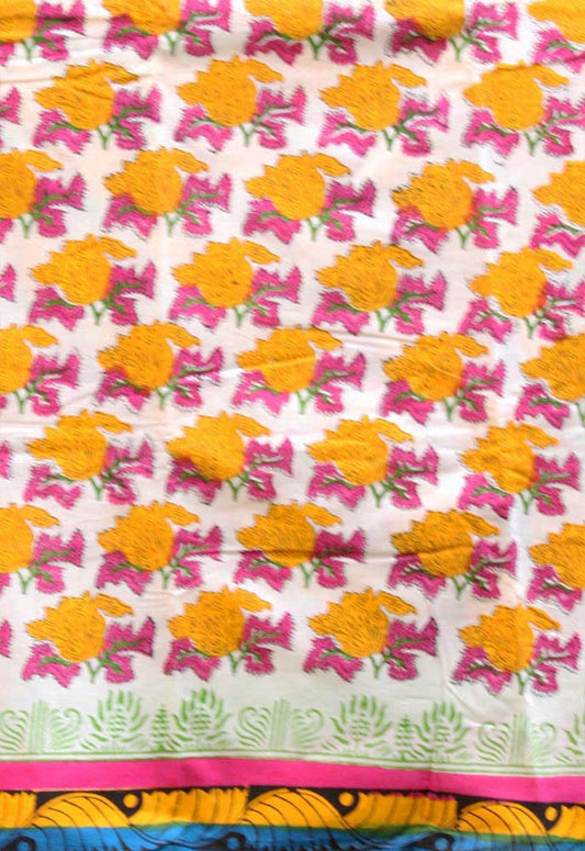 Block Printed Cotton Running Fabric