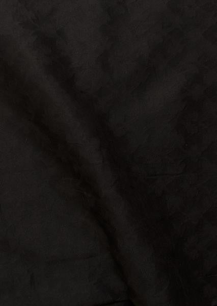 Fine Woven Black Silk Cotton fabric