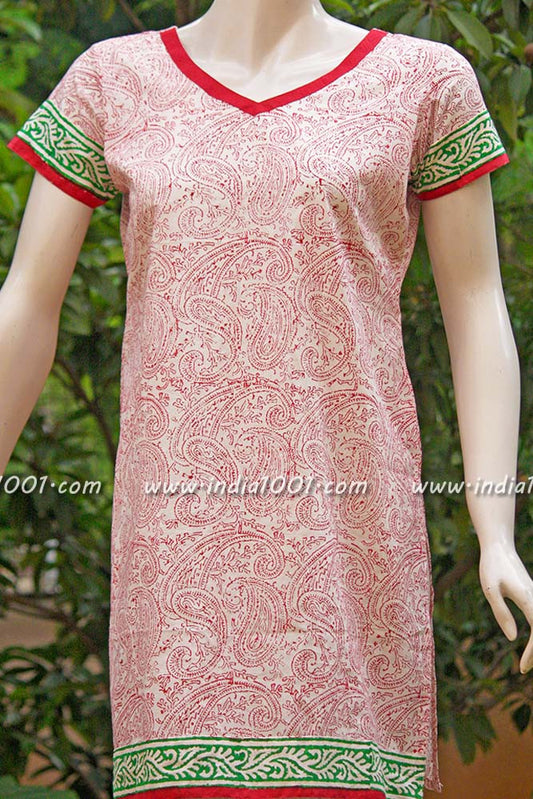 Elegant block printed kurti