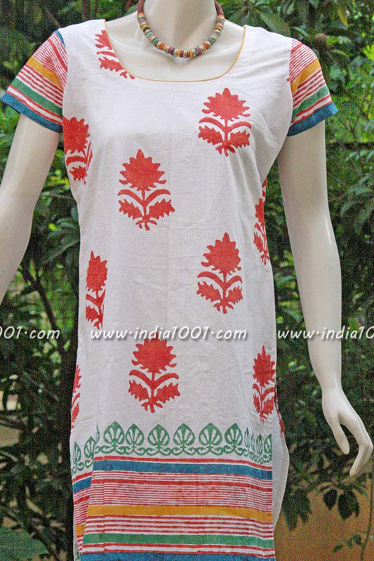 Elegant block printed kurti