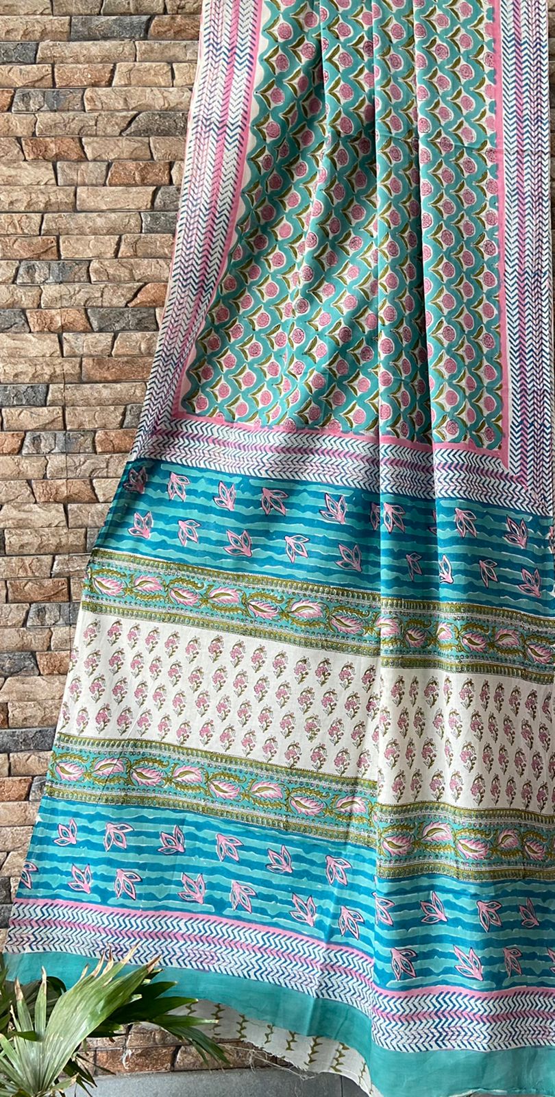 Beautiful Sanganer Hand Block Print Cotton Saree