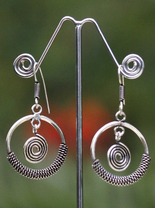 German Silver Fashion Earrings